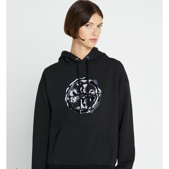 Tory Burch French Terry Logo Hoodie Size Small NWT